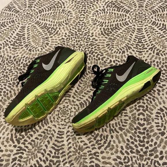 lime green and black nike